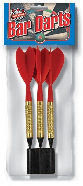 Dart World Bar Darts Soft 25 Set Bag Assorted Colors